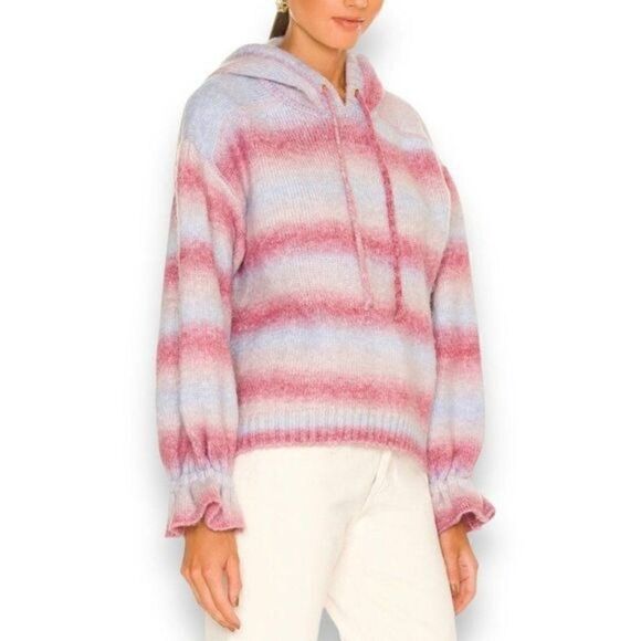 Something Navy Ombre Striped Hoodie in Blue Combo - Picture 4 of 12